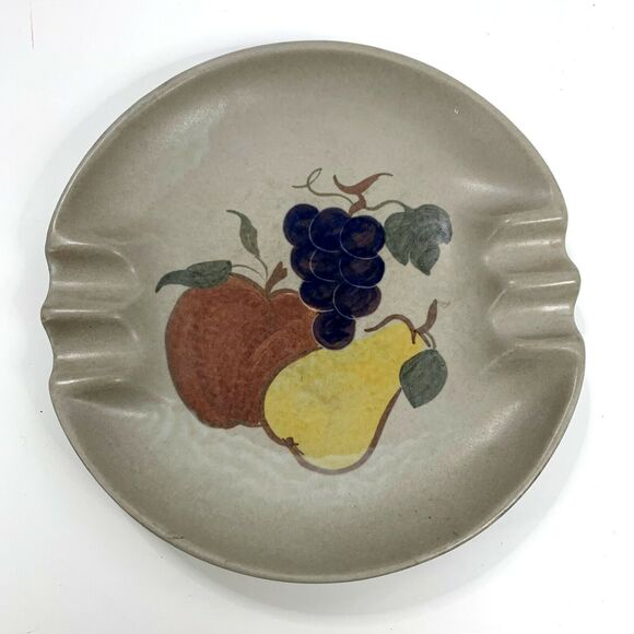 Chatham Pottery Stoneware Ashtray Country Farmhouse Harvest Vintage - Picture 2 of 4